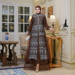 GAMIS OZIAS TILE 07357 LD 105 120 I Gamis Kondangan Lebaran I Gamis Fasion Casual 2XL