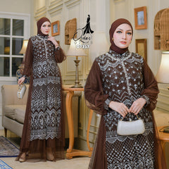 GAMIS OZIAS TILE 07357 LD 105 120 I Gamis Kondangan Lebaran I Gamis Fasion Casual 2XL