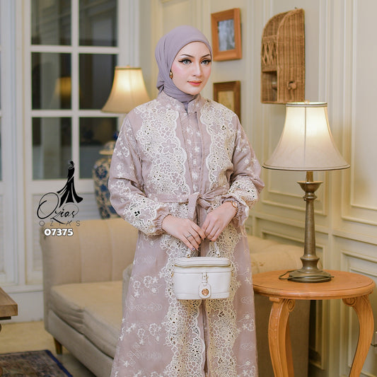GAMIS OZIAS KATUN KERANCANG 07375 LD 105 I Gamis Kondangan Wanita I Gamis Fashion Casual