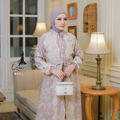GAMIS OZIAS KATUN KERANCANG 07375 LD 105 I Gamis Kondangan Wanita I Gamis Fashion Casual