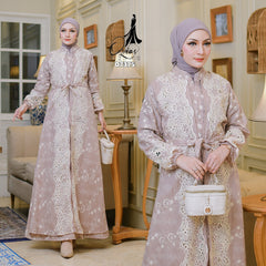 GAMIS OZIAS KATUN KERANCANG 07375 LD 105 I Gamis Kondangan Wanita I Gamis Fashion Casual
