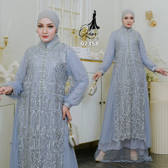 GAMIS OZIAS TILE 07358 LD 105 I Gamis Kondangan Wanita I Gamis Fashion Casual
