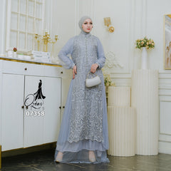 GAMIS OZIAS TILE 07358 LD 105 I Gamis Kondangan Wanita I Gamis Fashion Casual