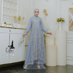 GAMIS OZIAS TILE 07358 LD 105 I Gamis Kondangan Wanita I Gamis Fashion Casual