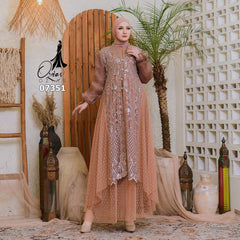 GAMIS OZIAS TILE 07351 LD 105 I Gamis Kondangan Wanita I Gamis Fashion Casual