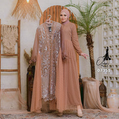 GAMIS OZIAS TILE 07351 LD 105 I Gamis Kondangan Wanita I Gamis Fashion Casual
