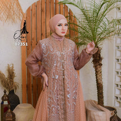 GAMIS OZIAS TILE 07351 LD 105 I Gamis Kondangan Wanita I Gamis Fashion Casual