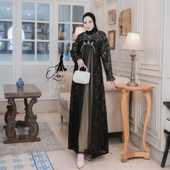 GAMIS BROKAT AZURA OZIAS 10019 LD 105 | Gamis Pesta Wanita | Gamis Cantik Mewah