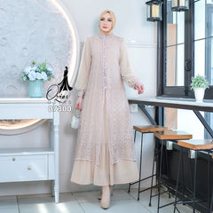 GAMIS OZIAS TILE 07300 LD 105 I Gamis Kondangan Wanita I Gamis Fashion Casual