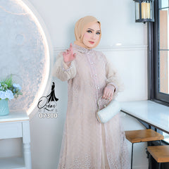 GAMIS OZIAS TILE 07300 LD 105 I Gamis Kondangan Wanita I Gamis Fashion Casual