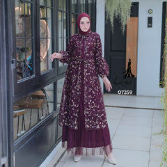 GAMIS OZIAS TILE 07259 LD 105 I Gamis Kondangan Wanita I Gamis Fashion Casual