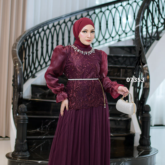 GAMIS OZIAS TILE 07353 LD 105 I Gamis Kondangan Wanita I Gamis Fashion Casual Lebaran
