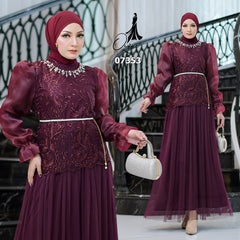 GAMIS OZIAS TILE 07353 LD 105 I Gamis Kondangan Wanita I Gamis Fashion Casual Lebaran
