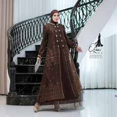 GAMIS OZIAS TILE 07371 07398 LD 105 I Gamis Kondangan Wanita I Gamis Fashion Lebaran