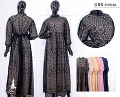 GAMIS BROKAT OZIAS 09546 LD 105 I Gamis Brokat Premium I Gamis Kondangan Mewah