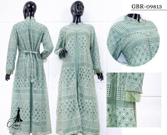 GAMIS OZIAS FIMELA JUMBO 09813 LD 105 I Gamis Pesta Kondangan I Gamis Casual Cantik