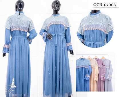 GAMIS OZIAS CHANTILLY 07003 LD 105 I Gamis Kondangan Wanita I Gamis Pesta Cantik
