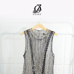 VEST OUTER TILE SPANGLE HANA 03367 LD 105 I Outer Kondangan Wanita I Outer Casual Remaja