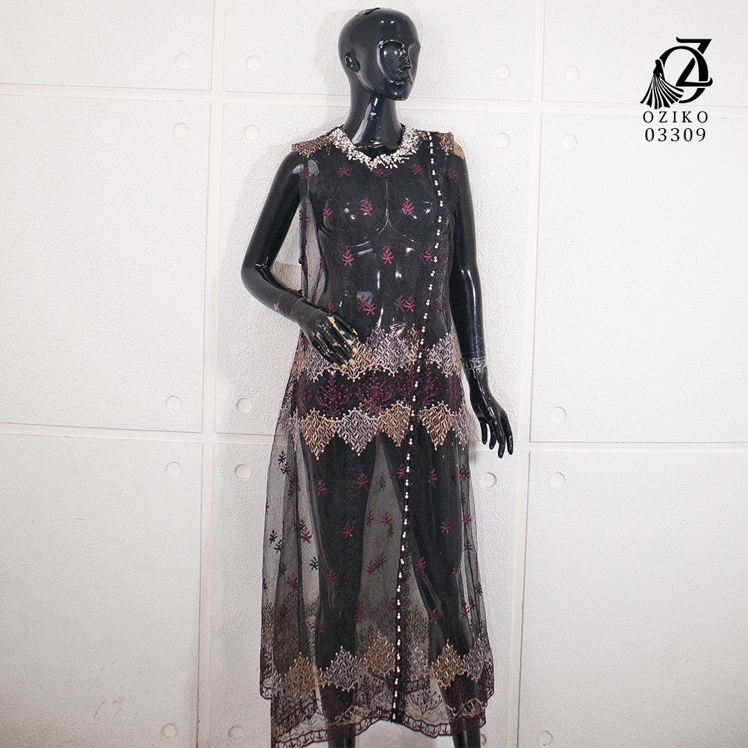 VEST OUTER TILE HANA OZIKO 03309 LD 105 I Outer Kondangan Wanita I Outer Fashion Casual