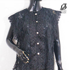 VEST OUTER OZIKO BROKAT ARGYLIE 03325 LD 105 I Outer Casual Wanita I Luaran Remaja Cantik