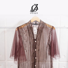 VEST OUTER TILE OZIKO 03348 LD 105 I Outer Kondangan Wanita I Outer Casual Cantik