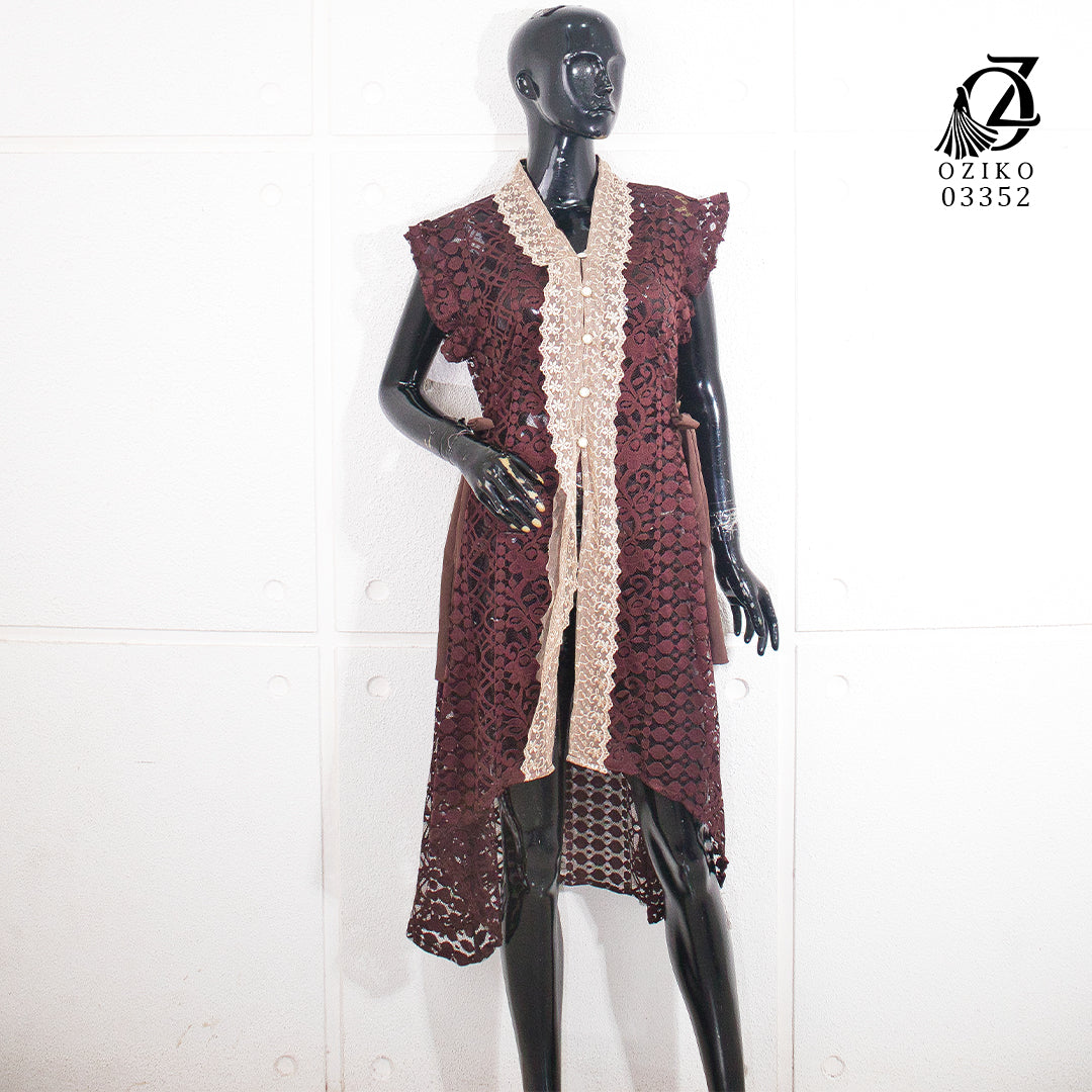 VEST OUTER TILE OZIKO 03352 LD 105 I Outer Kondangan Wanita I Outer Casual