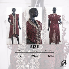 VEST OUTER TILE OZIKO 03352 LD 105 I Outer Kondangan Wanita I Outer Casual