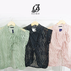 VEST OUTER BROKAT ARGYLIE  03361 LD 105 I Outer Kondangan Wanita I Outer Casual Remaja