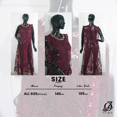 GAMIS OUTER TILE HANA 03365 LD 105 120 I Outer Kondangan Mewah 2XL I Outer Casual Wanita