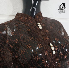 VEST OUTER TILE MICROFLOWER 03407 LD 105 I Vest Outer Casual I Vest Kondangan Wanita