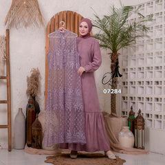 GAMIS OZIAS TILE 07284 LD 105 I Gamis Kondangan Wanita I Gamis Fashion Casual