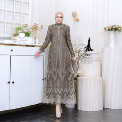 GAMIS OZIAS TILE 07308 LD 105 I Gamis Kondangan Wanita I Gamis Fashion Casual