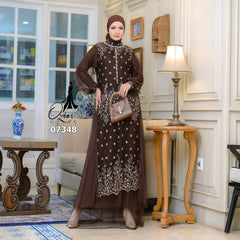 GAMIS OZIAS TILE 07348 LD 105 I Gamis Kondangan Wanita I Gamis Cantik Lebaran