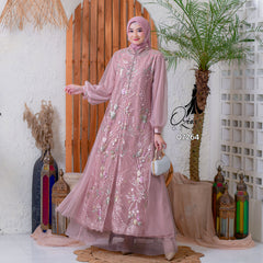 GAMIS OZIAS TILE 07264 LD 105 I Gamis Kondangan Wanita I Gamis Fashion Casual