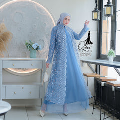 GAMIS TILE OZIAS 07249 LD 105 | Gamis Tile Pesta | Gamis Kondangan Wisuda