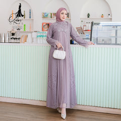 GAMIS OZIAS BROKAT 10021 LD 105 I Gamis Kondangan Wanita I Gamis Fashion Casual