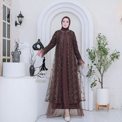 GAMIS OZIAS TILE 07265 LD 105 I Gamis Kondangan Wanita I Gamis Fashion Muslimah