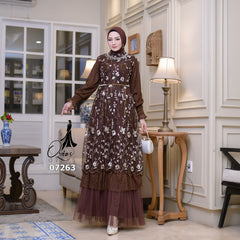 GAMIS OZIAS TILE 07263 LD 105 I Gamis Kondangan Wanita I Gamsi Fashion Casual