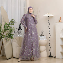 GAMIS OZIAS TILE 07346 LD 105 I Gamis Lebaran Casual I Gamis Remaja Kondangan