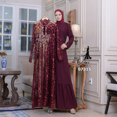 GAMIS OZIAS TILE 07315 LD 105 I Gamis Kondangan Wanita I Gamis Fashion Casual