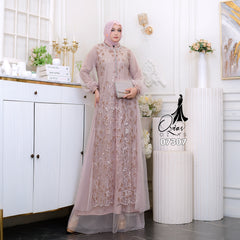 GAMIS OZIAS TILE SPANGLE 07307 LD 105 120 I Gamis Kondangan Wanita I Gamis Fashion Casual 2XL