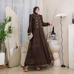 GAMIS OZIAS TILE 07328 LD 105 I Gamis Kondangan Wanita I Gamis Fashion Casual