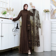 GAMIS OZIAS TILE 07323 LD 105 I Gamis Lebaran Casual I Gamis Kondangan Cantik