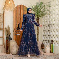 GAMIS OZIAS TILE 07344 LD 105 I Gamis Kondangan Wanita I Gamis Fashion Casual