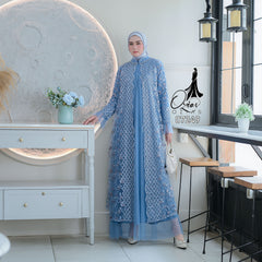GAMIS TILE OZIAS 07249 LD 105 | Gamis Tile Pesta | Gamis Kondangan Wisuda
