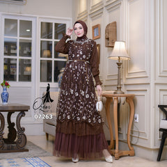 GAMIS OZIAS TILE 07263 LD 105 I Gamis Kondangan Wanita I Gamsi Fashion Casual