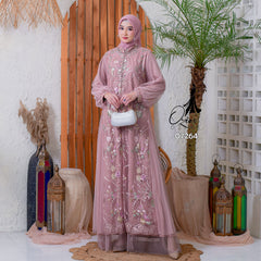 GAMIS OZIAS TILE 07264 LD 105 I Gamis Kondangan Wanita I Gamis Fashion Casual