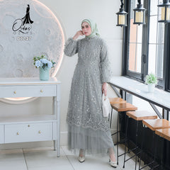 GAMIS OZIAS TILE 07247 LD 105 I Gamis Kondangan I Gamis Pesta