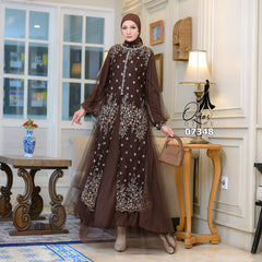 GAMIS OZIAS TILE 07348 LD 105 I Gamis Kondangan Wanita I Gamis Cantik Lebaran