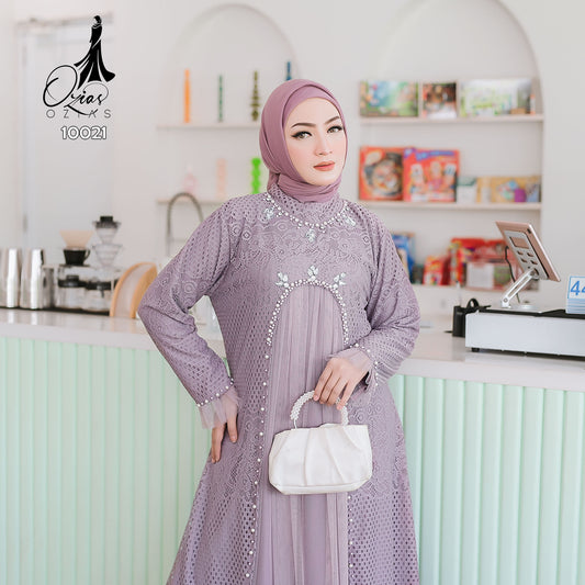 GAMIS OZIAS BROKAT 10021 LD 105 I Gamis Kondangan Wanita I Gamis Fashion Casual